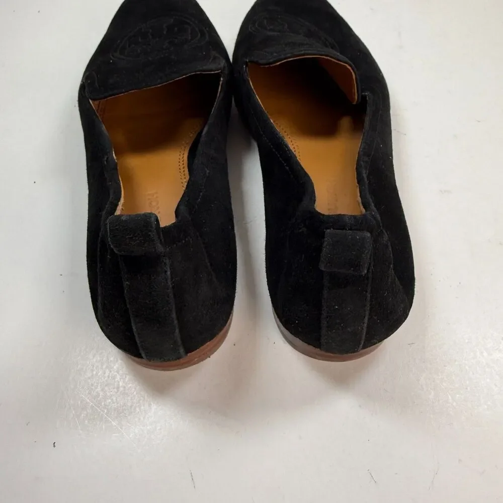Tory Burch Leigh 15MM Black Shoe Elastic Loafer Silk Women's Size 7 M